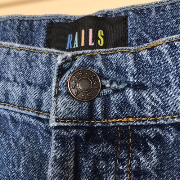 Rails The Speedway 90’s Boyfriend Button-Fly Medium Wash Straight Leg Jeans - Picture 6 of 13